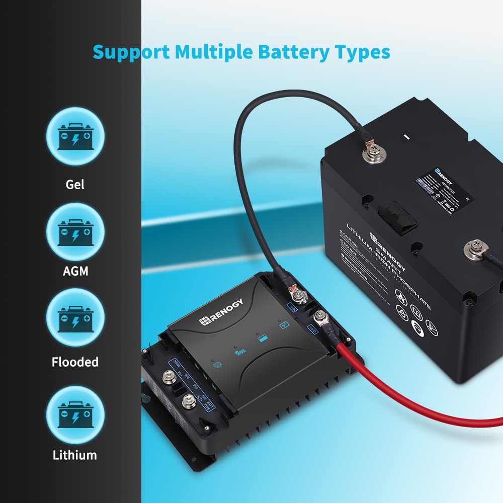 Renogy 12V 50A DCDC Onboard Battery Charger with MPPT for Gel, AGM