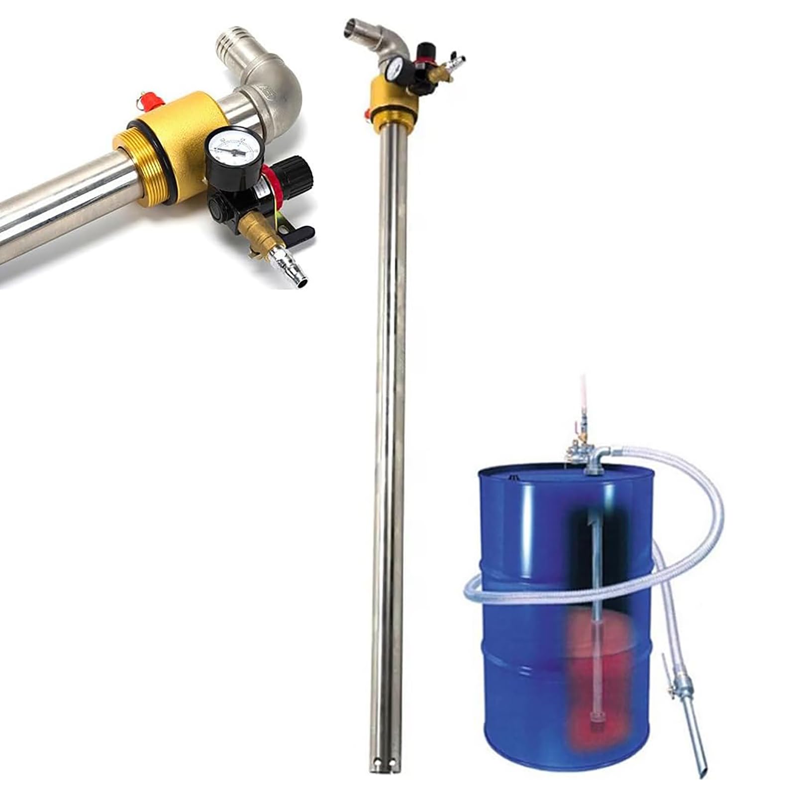 Pompe pneumatique acier inoxydable pour vider vos fûts vite