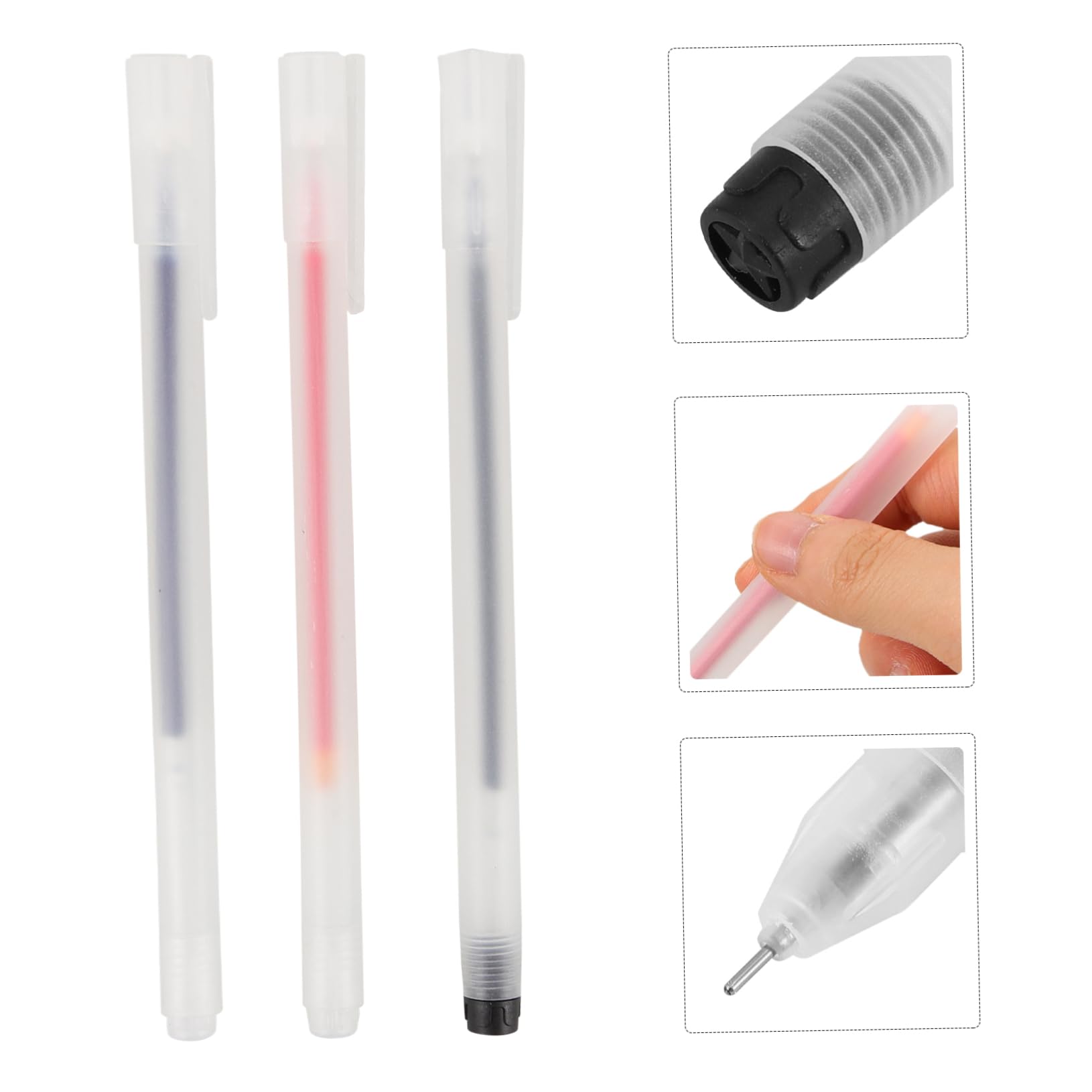 VILLCASE 4 Ensembles Stylo Gel 05mm Marqueurs Stylos Gel À Séchage Rapide Surligneurs Stylos À Bille Indiquer Conseil Stylo Professionnel Multifonction Plastique 30 Pièces X 4