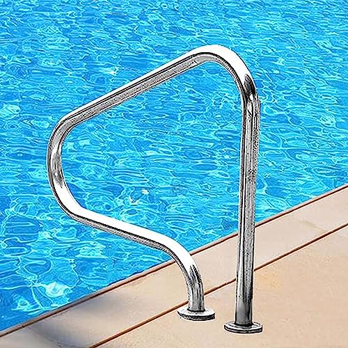 Barandal para piscina de acero inoxidable pulido 3 curvas miniatura 1