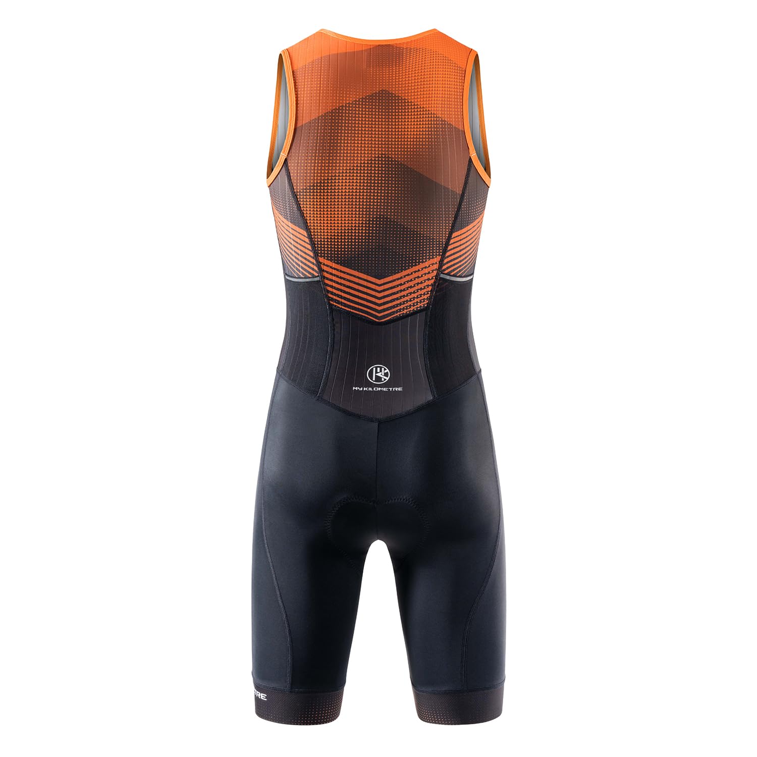 MY KILOMETRE Triathlon-Anzüge für Herren, langlebig, ärmellos, Triathlon-Anzug, schnell trocknend, Reißverschlusstasche, gepolstert