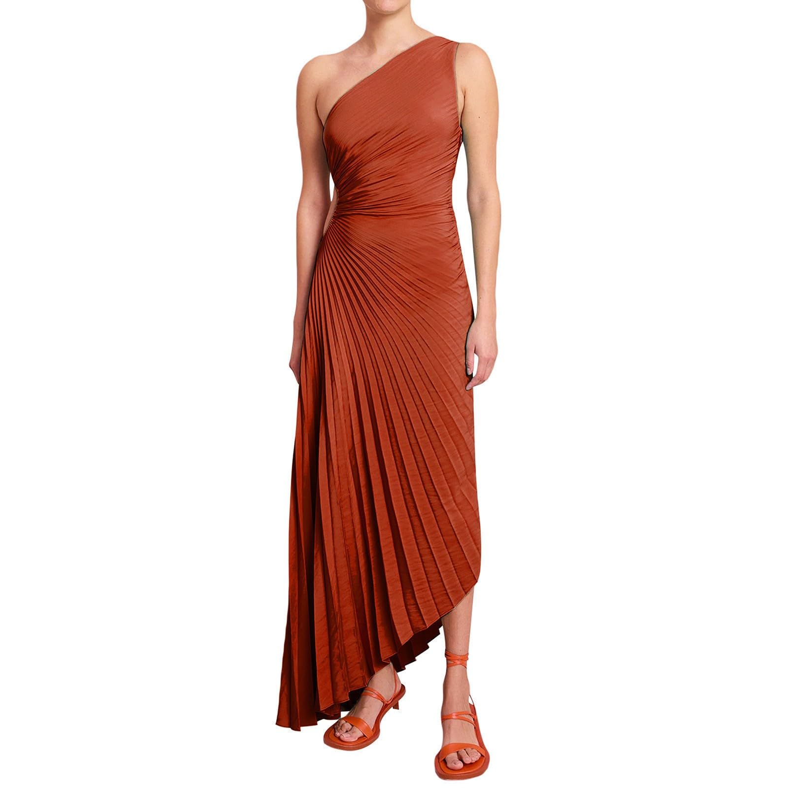 Robe longue XXL plissée masquant les imperfections du corps
