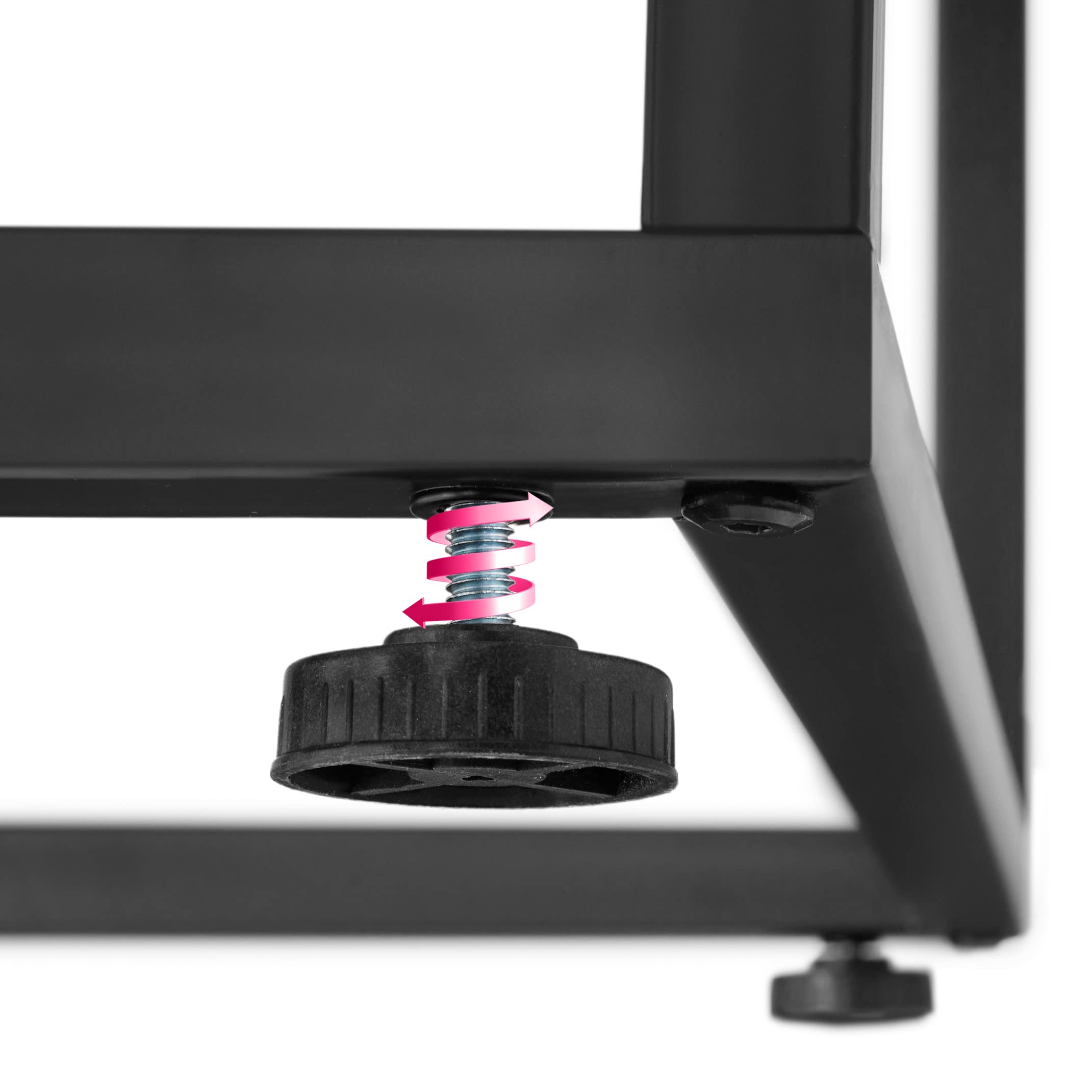 tectake 801092 Cassettone Conventry, Piano superiore in vetro, Armadio con porta magnetica e ripiano
