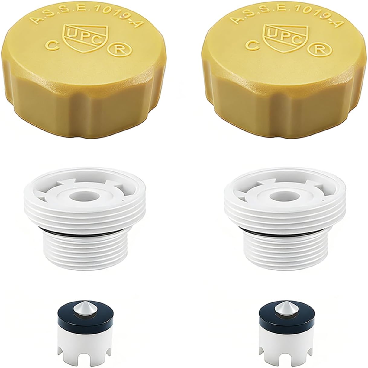 Anti-Siphon Industrial-control-valves Repair Kit， ASSE 1019-A Vacuum Breaker Check Valve Replacement Kits with Decorative Cover, Plastic Body,Plunger and O-Ring,1 Pack