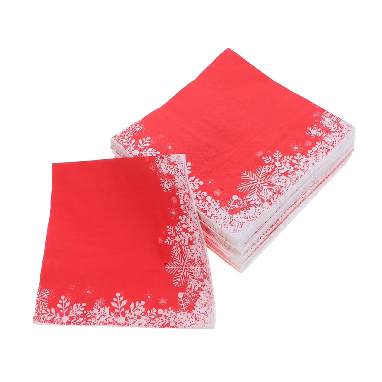 120piezas Pañuelos Para Fiestas Navideñas Servilletas De Papel Rojas De Desechables Para Cenas y Reuniones De