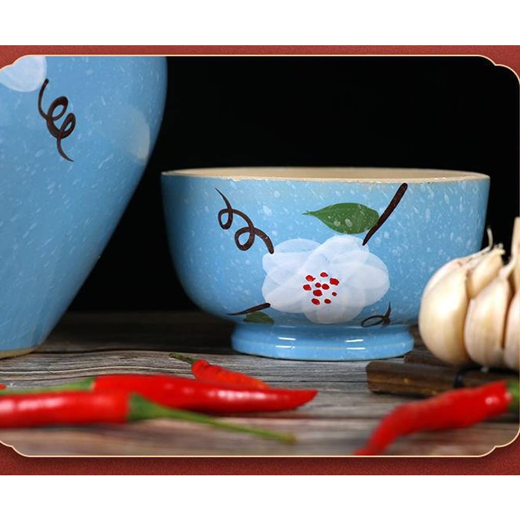 Różowy tradycyjny chiński porcelanowy ceramiczny garnek do fermentacji garnek do marynowania, słoik do fermentacji z uszczelką wodną pokrywka śluzy kamionka ，Słoje fermentacyjne(0.75KG)