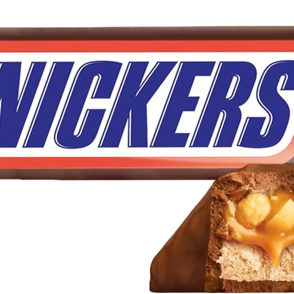 Snickers Barretta con Caramello e Arachidi Tostate Ricoperta al Cioccolato, 24 Barrette X50G (1200G), Idee Regalo Natale, Nuova versione
