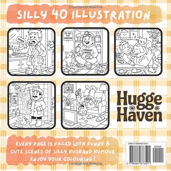 Silly Husband: Cute & cozy colouring book Filled with Hubby funny scenes perfect gift for Anniversary image 3