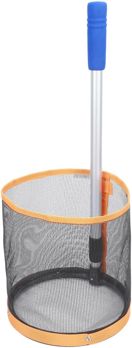Mikinona Lightweight Table Tennis Ball Picker Telescopic Metal Pole Capacity Net Portable Pingpong Ball Retrieval Tool Nylon Exercise Use