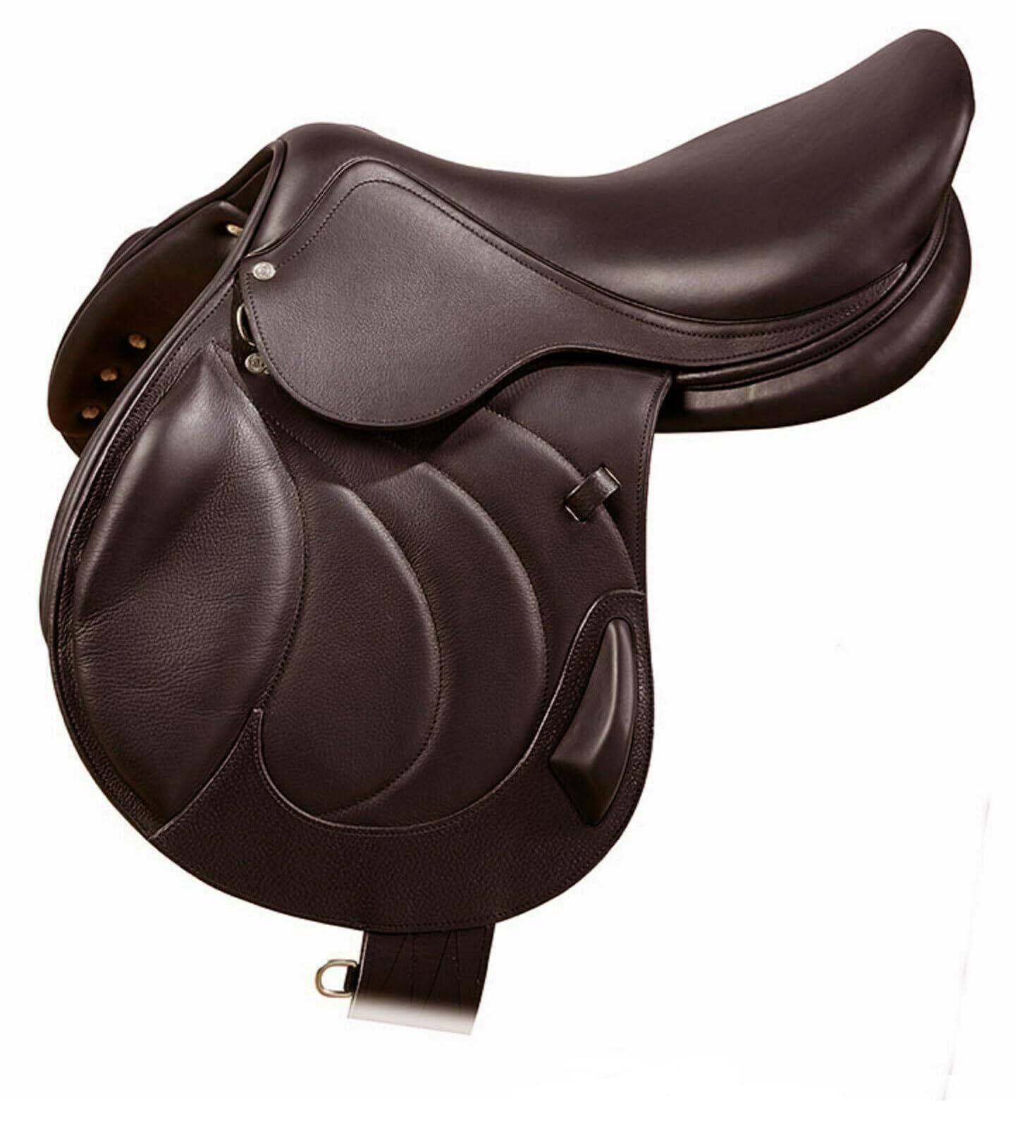 Sella per cavallo inglese Set di finimenti per cavalli da equitazione in pelle per tutti gli usi ST-ELS-011 (Sedile da 15 pollici)