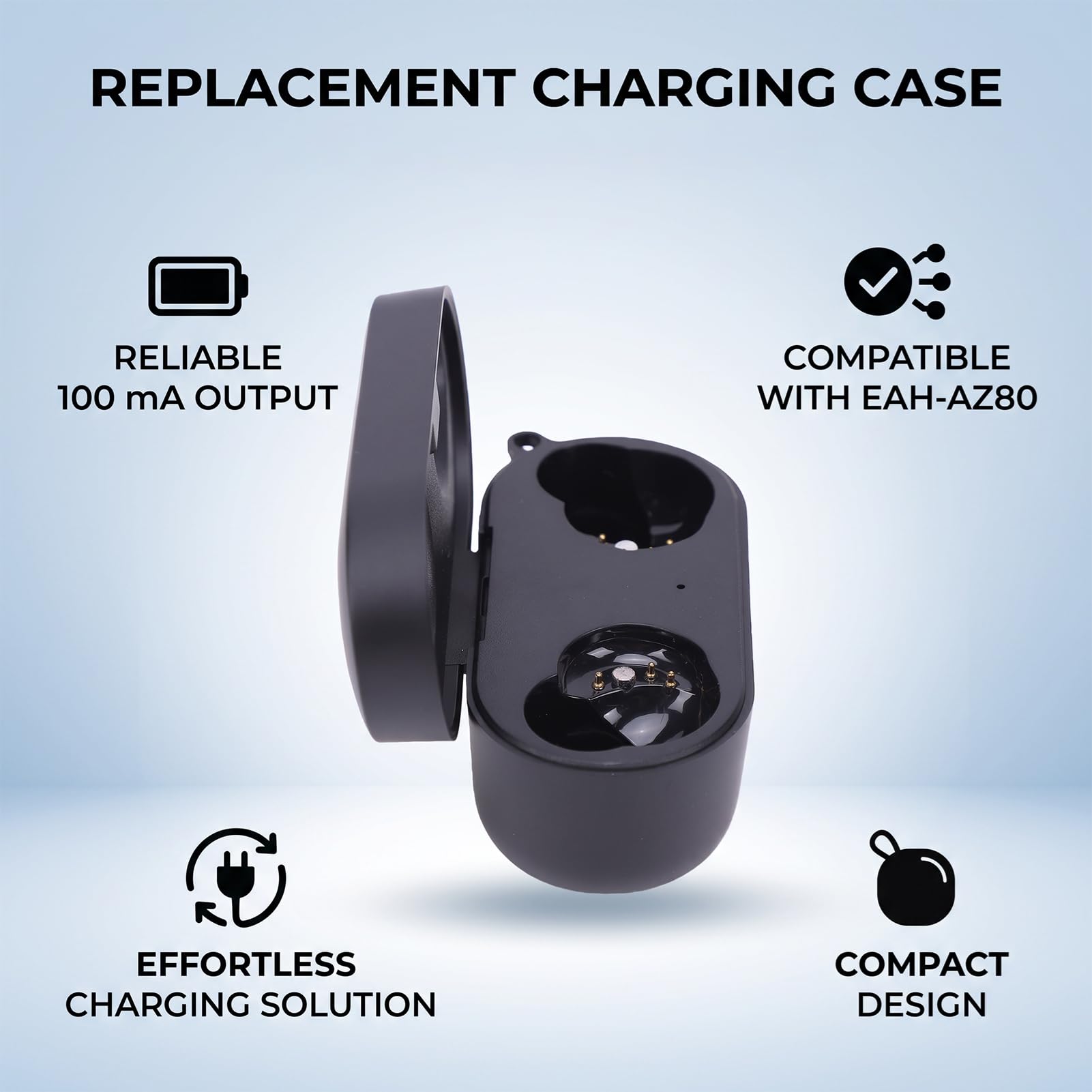 Sxhlseller Custodia di Ricarica per Auricolari Wireless, Compatibile con | Custodia in ABS, Ingresso , Uscita da 100mA, Interfaccia Magnetica, Ideale per Casa, Lavoro e Viaggi, Accessorio per