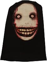Vista 3 de Creepypasta - Máscara elástica para la cara, pasamontañas, para cosplay y Halloween (Jeff The Killer) multicolor, Multicolorido, Grande