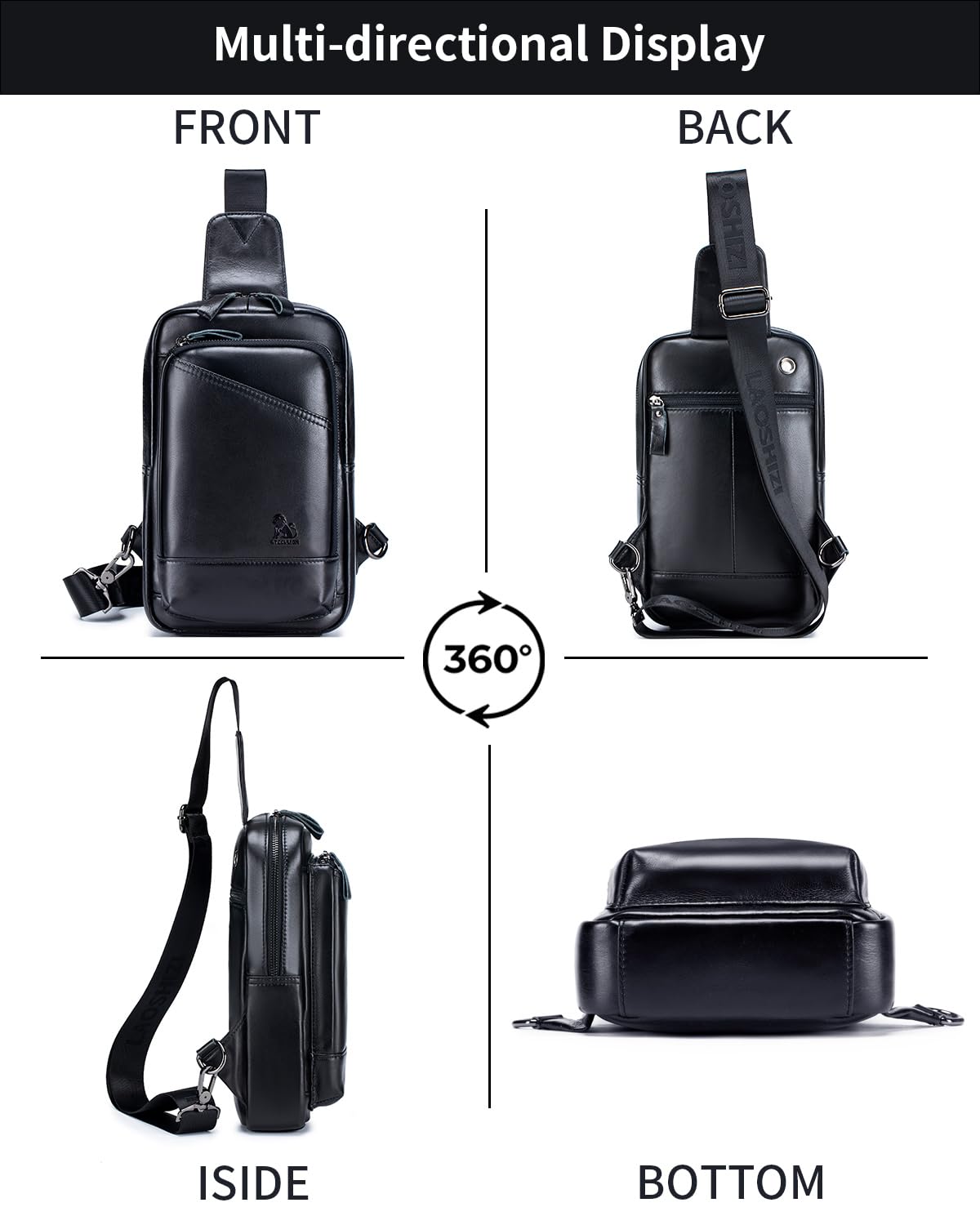 Herren Echtleder Brusttasche - Stilvoll & Praktisch Daily Essential