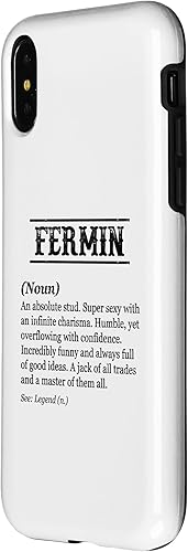 Miniatura 2 de iPhone X/XS FERMIN - Name Definition | Funny Phrase - Customized Men's Case