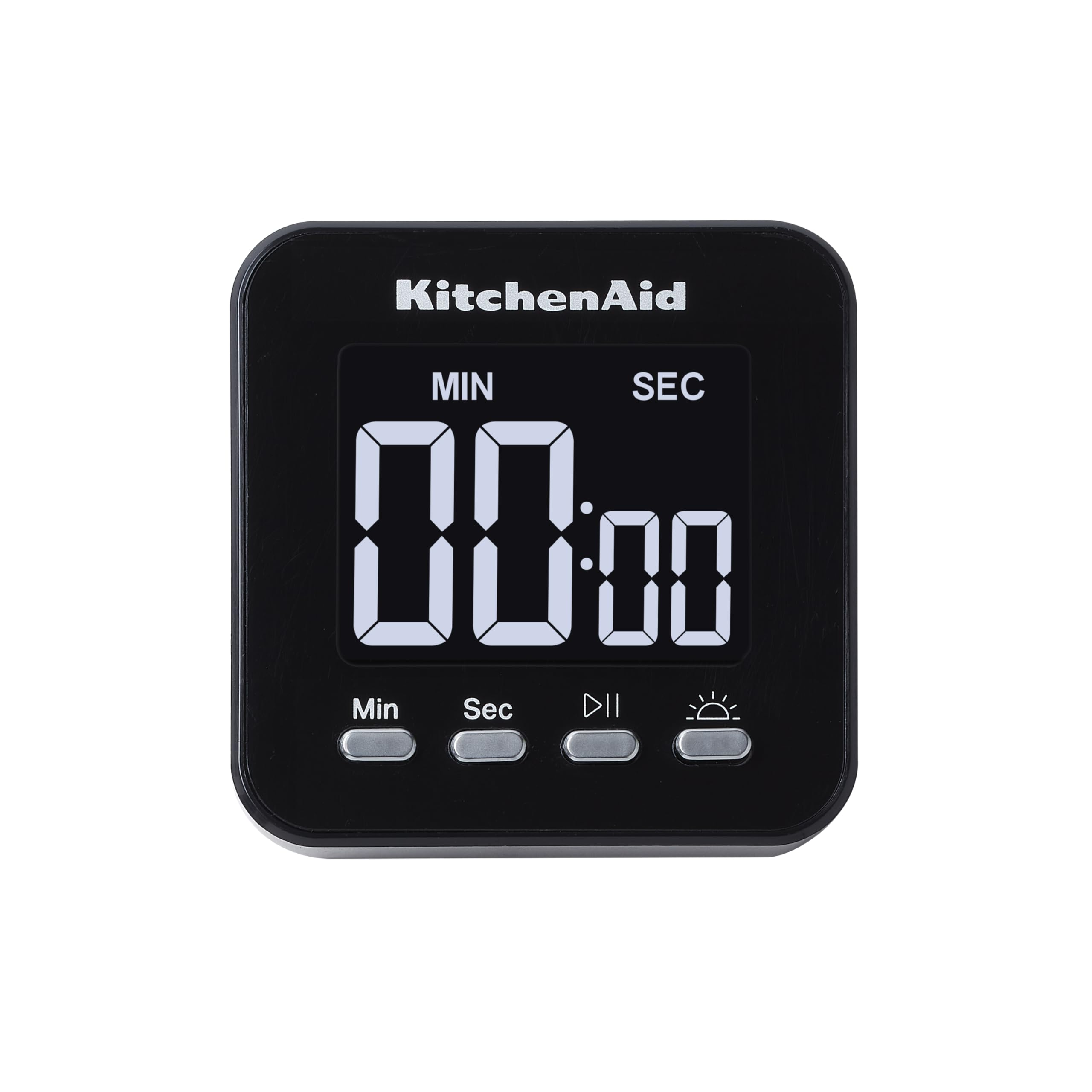 KitchenAid KQ912 99M Digital Single Event Magnetic Visual Timer with Backlight, Cooking, Classroom, Egg Timer, Black