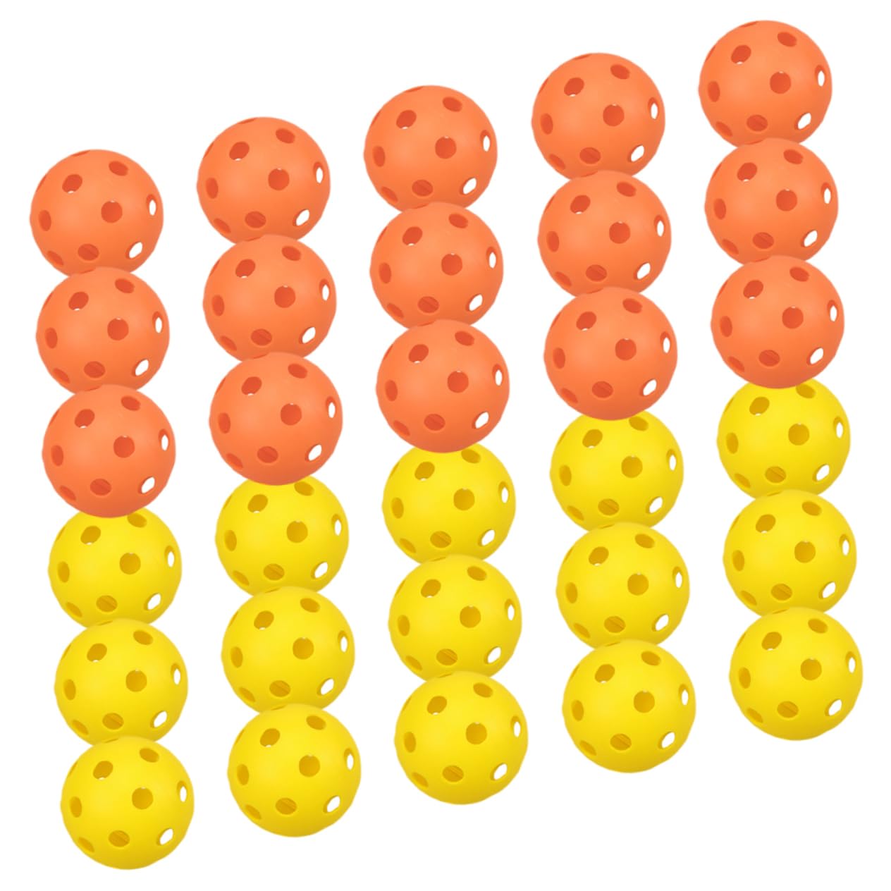 VICASKY 1set Perforated Golf Practice Balls for Training Hollow Design for Balanced Flight for All Skill Levels Durable Lightweight Golfing Balls 30pcs