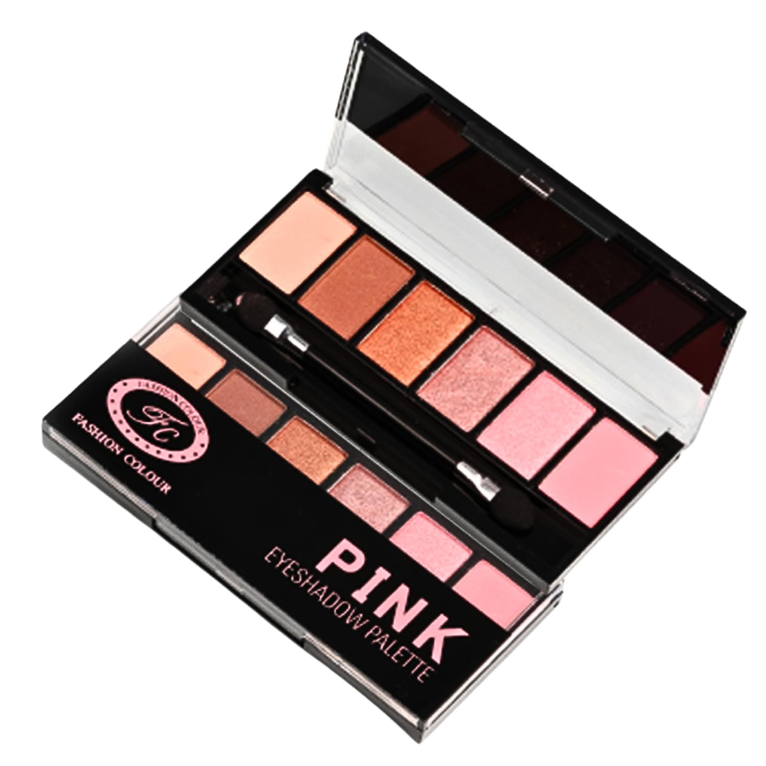 Fashion Colour Eyeshadow Palette | 6 Pigmented Colors Eyeshadow Palette Long Wearing And Easily Blendable Eye Makeup Palette Matte | Matte, Shimmery And Metallic Finish | (PINK)-image-12