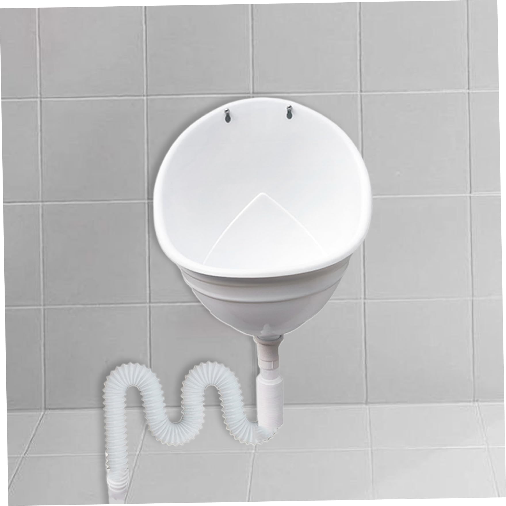 Waterloos urinoir met slang,Grote Outdoor Mannen Urinoir Plastic Badkamer Spatwaterdichte Flush Urinoirs Met spoelklep,Wandgemonteerde urine-omleider voor buitencamper-urinoirs
