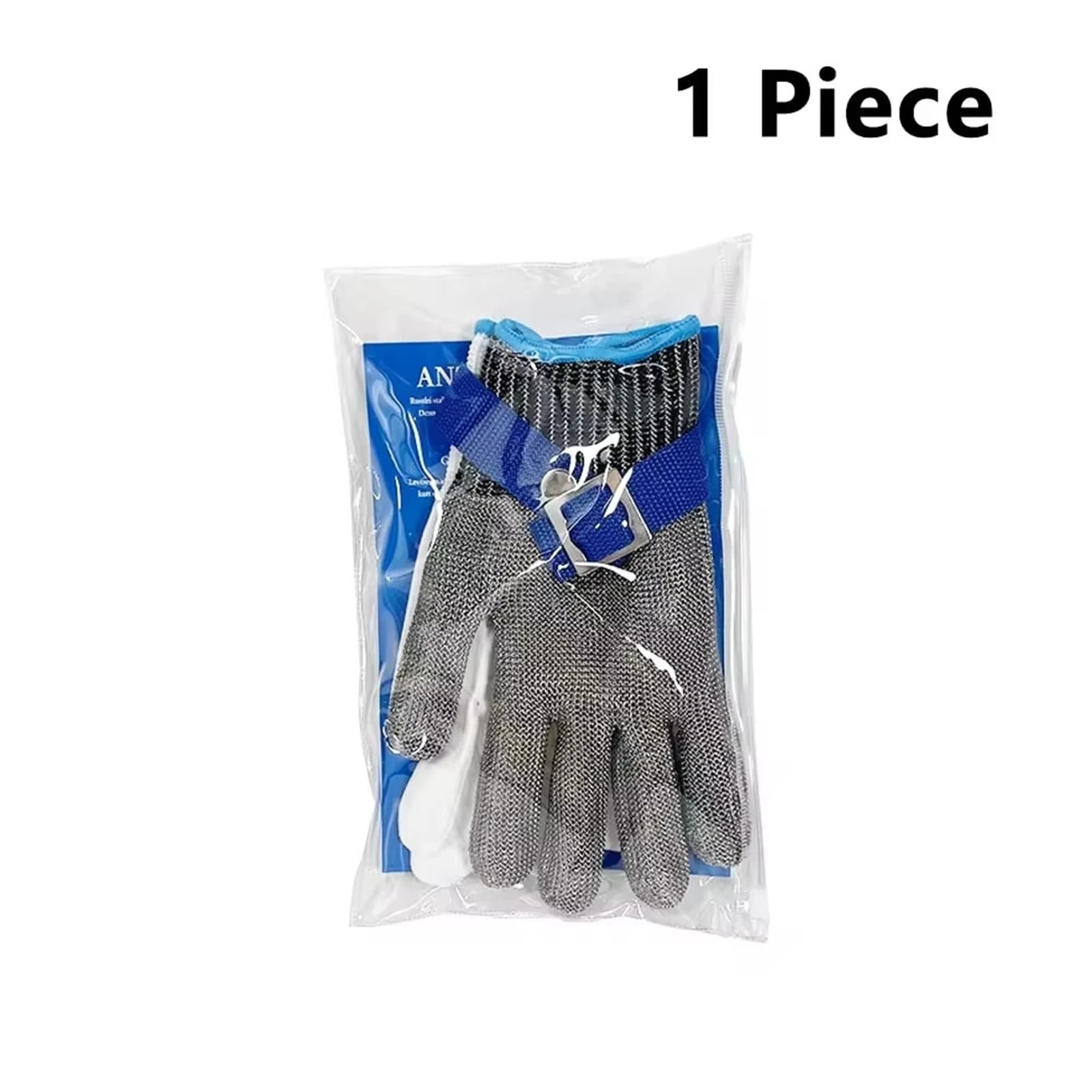Gants anti-coupures, S de travail en acier inoxydable résistant aux coupures, s sécurité maille métallique anti-coupure for bouchers(Medium)