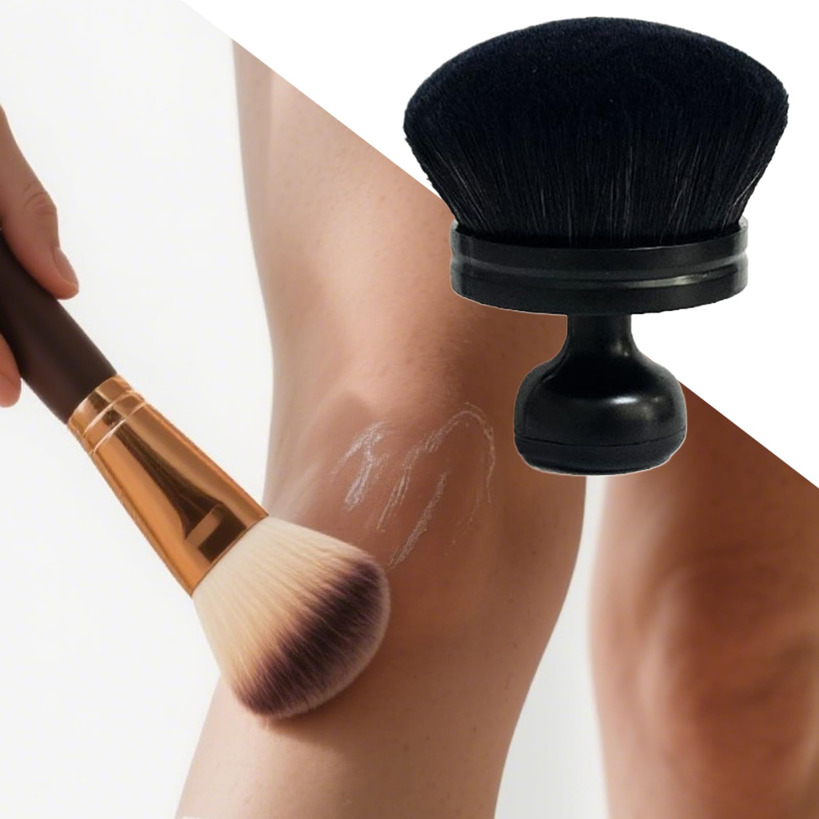Spazzola per il trucco del corpo per gambe, spazzola per il corpo per autoabbronzante, copertura extra accessori per il trucco per schiena e gambe per la miscelazione della protezione solare