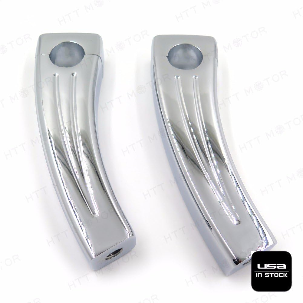 XKMT-5.5" Chromed Handlebar Pullback Risers Compatible With universal bikes (1" Bar) [B00YWCQSKS]