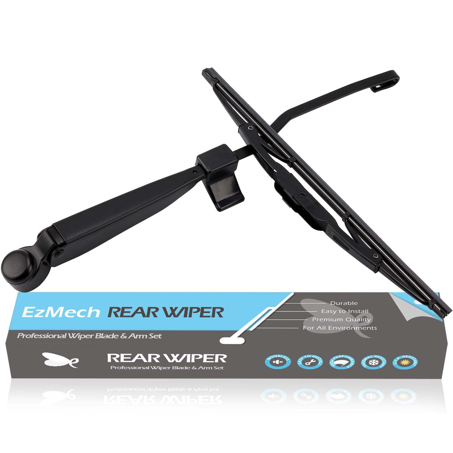 New Rear Wiper Arm Blade Set Compatible With Jeep Grand Cherokee 1998-2004 SUV Rear Windshield Window Wiper Kits Assembly New Replacement Accessories Parts Fit 5102882AA, 5102881AA