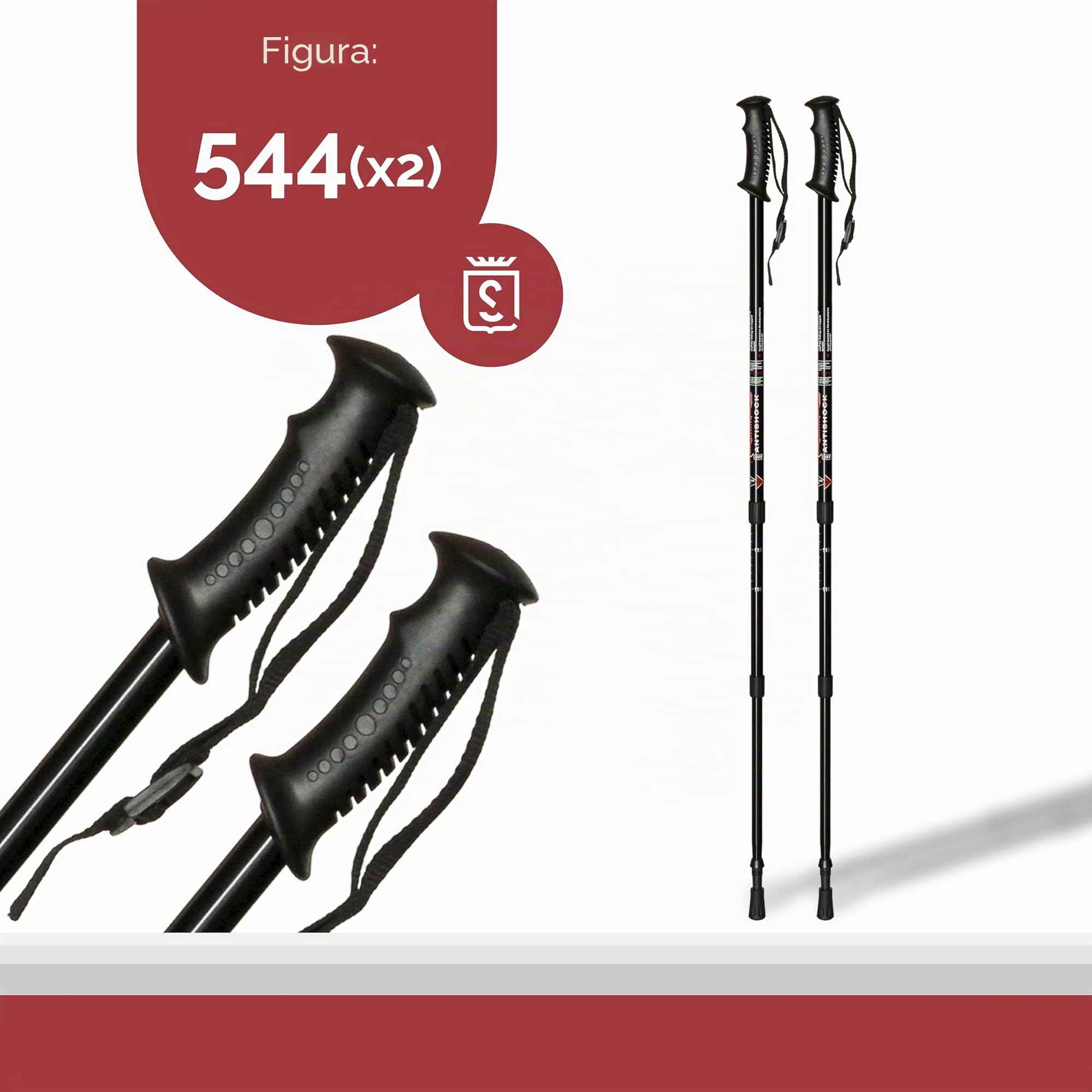 SB - Bastoncini Trekking Bastoni Trekking Bastoni Trekking Telescopici Alluminio 65-135cm Antiurto per Viaggio, Camminare, Trail, Alpinismo Bambino, Donna, Uomo