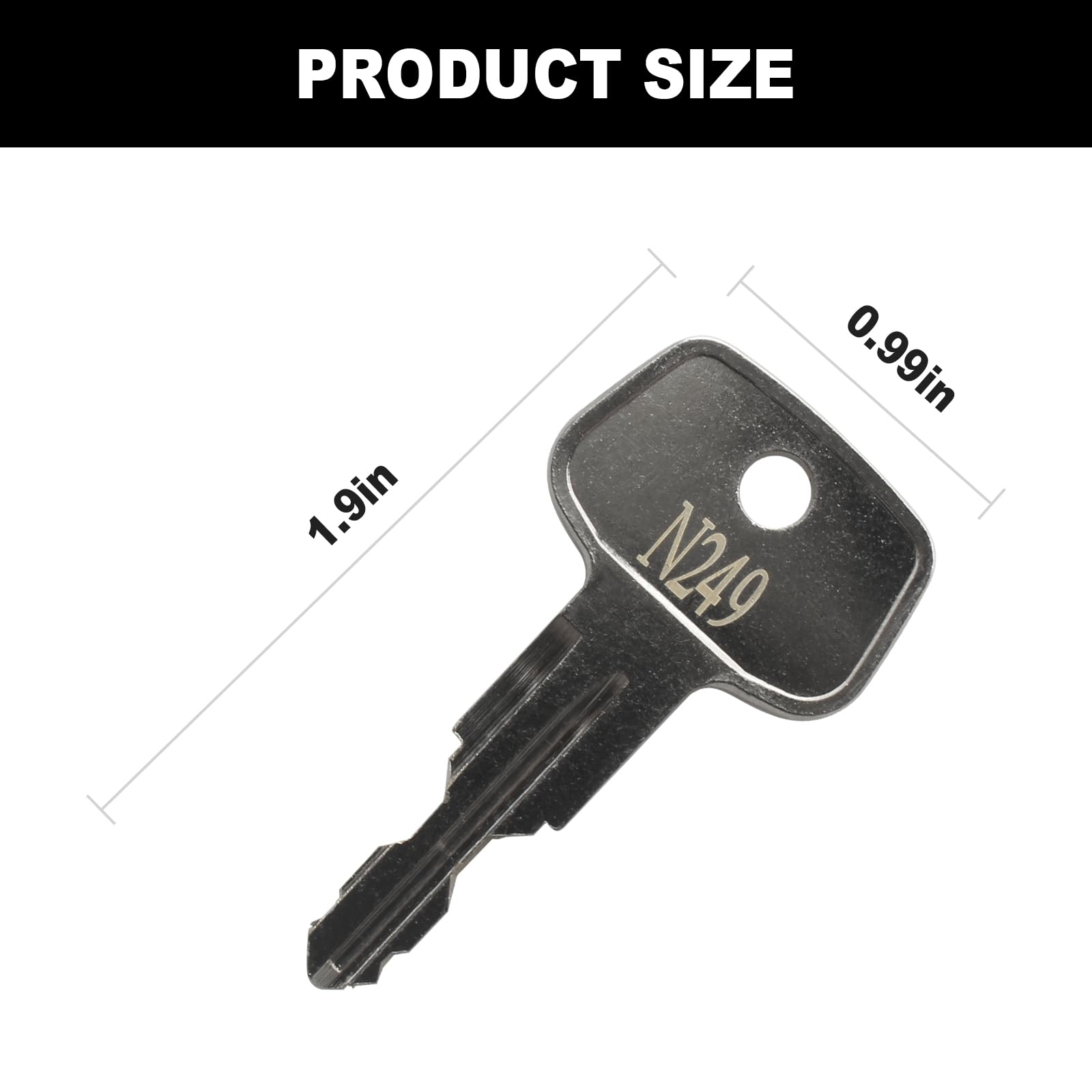 seork Car Rack Replacement Key N249 (2 Pcs) Fits for Thule Compatible Roof Racks, Cargo Box, Carriers, Crossbars Code N249