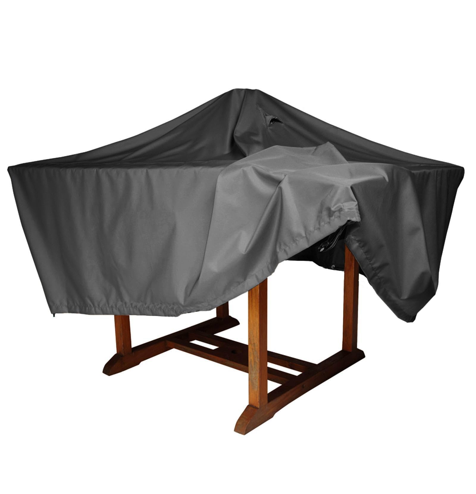 Housse imperméable table ronde jardin anti-UV bâche extérieure ultra-résistante