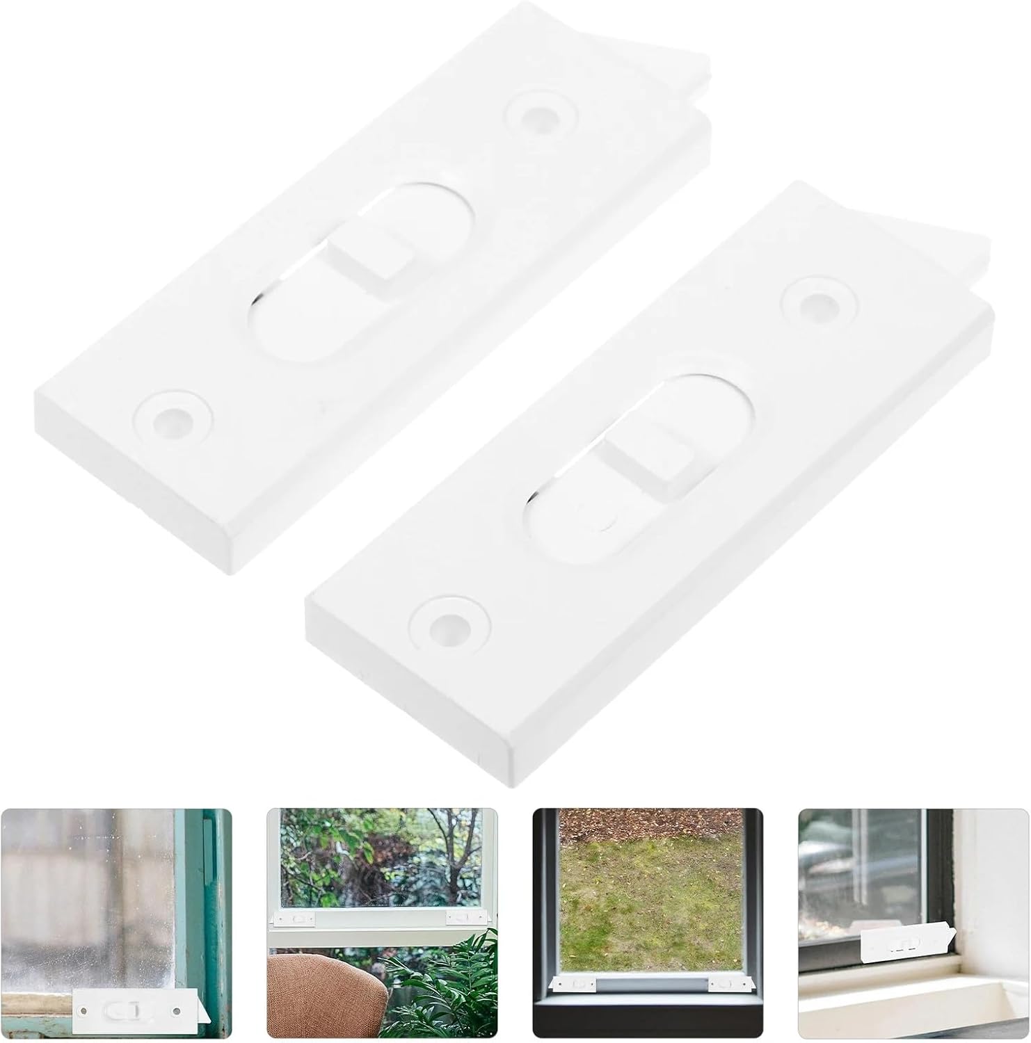 2 Pair Plastic Tilt Replacements Snap-in Latch Pairs for Locks Security Small Window Parts Accessories