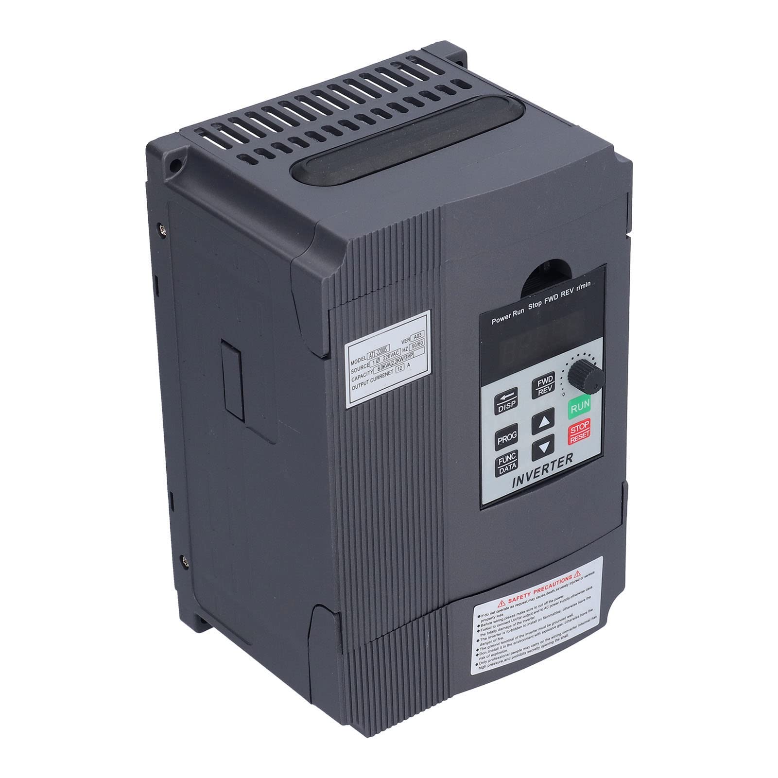 Frequenzumrichter VFD 2.2KW 220V Einphasen Universal Frequenzumwandler zur Steuerung der Motordrehzahl