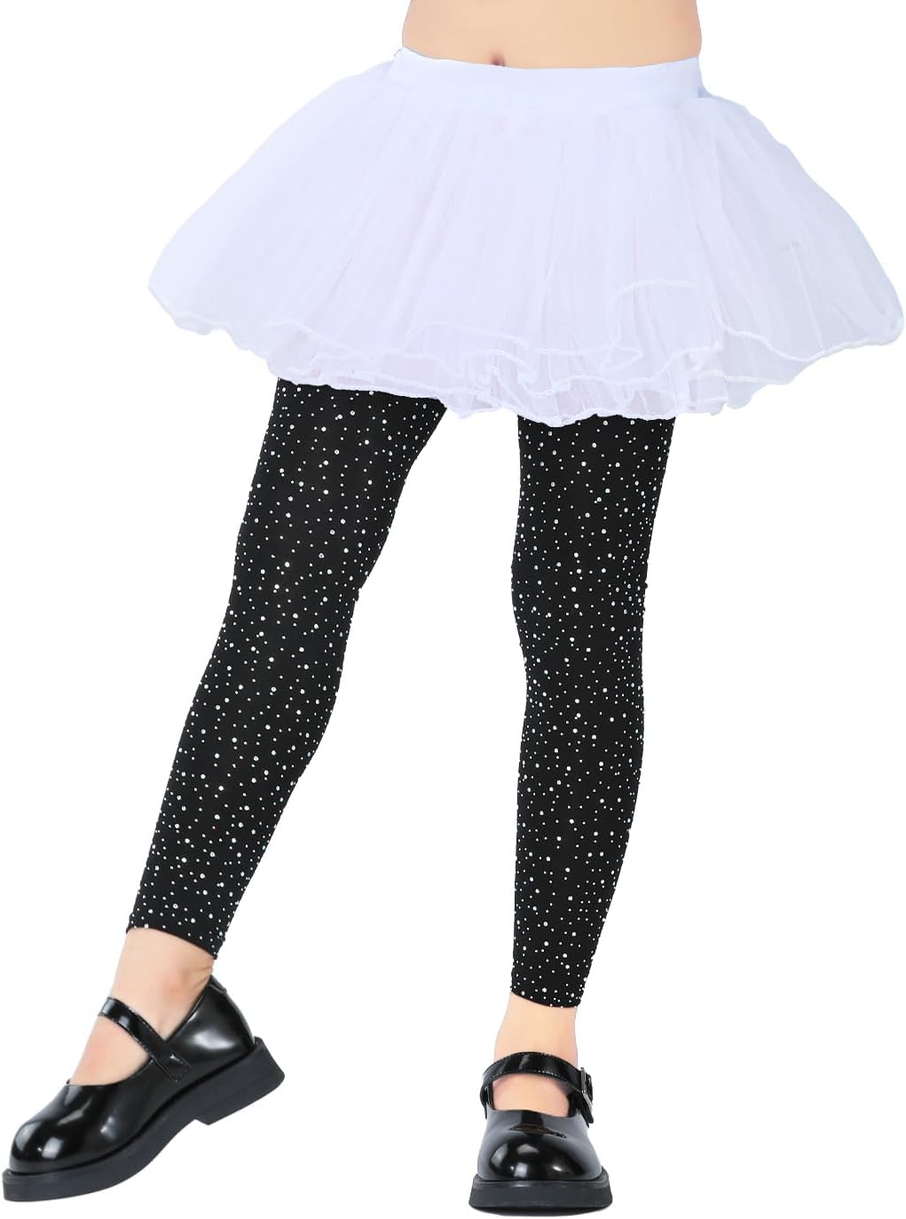 LUCKELF Girls Footless Tights with Sparkle Rhinestone Ballet Dance Tights for School Students Soft Stockings - Image 5