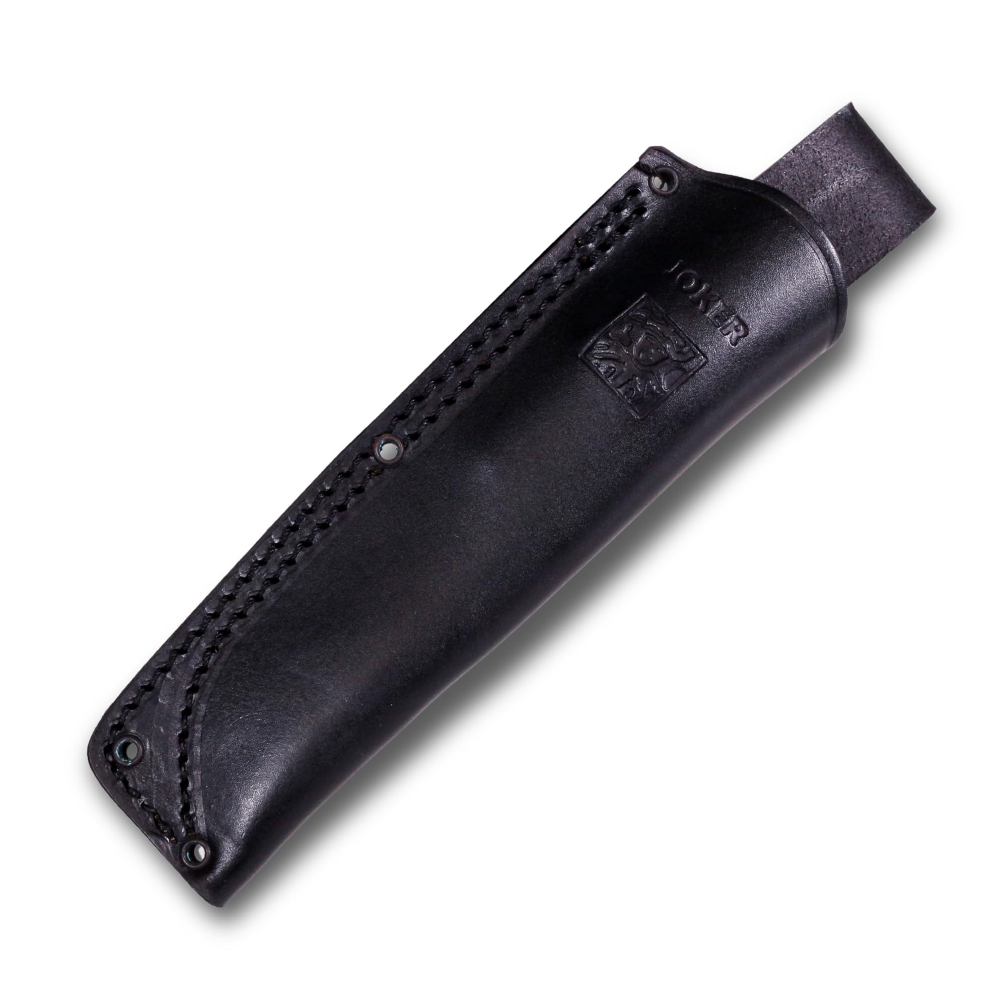 joker Coltello da caccia Nomad CM125, mango tela micarta, lama 12,7 cm, fodero in pelle nera, per la pesca, la caccia, il campeggio e l'escursionismo