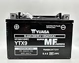 AGM sellada y precargada Batería para moto Yuasa SLA YTX9 lista para usar. Dimensiones: 15 x 8,7 x 10,5 cm para Yamaha YP R X-Max 125 2006