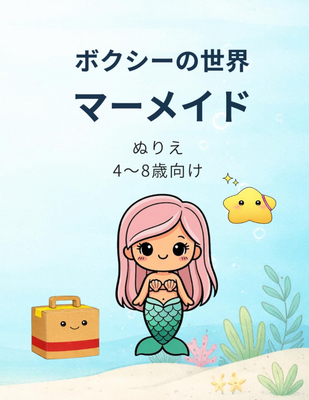 ボクシーの世界　マーメイド ぬりえ: 4〜8歳向け かんたんで楽しい人魚のぬりえ（太い線・大きく塗れる） (BOXY’S WORLD)