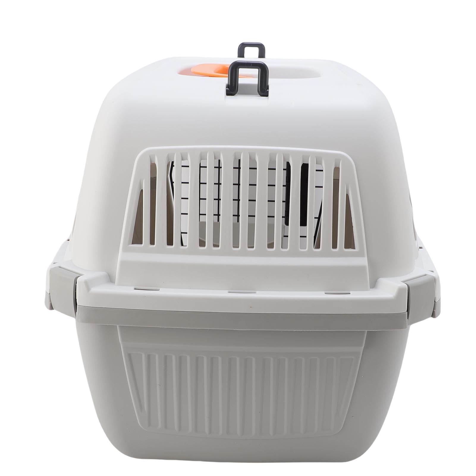 Dilwe Przenośny Plastikowy Transporter dla Zwierząt Deluxe Wygodny Transporter dla Psa Zapewniający Bezstresowe Podróże 18,9 X 12,6 X 12,6 Cala (GREY)