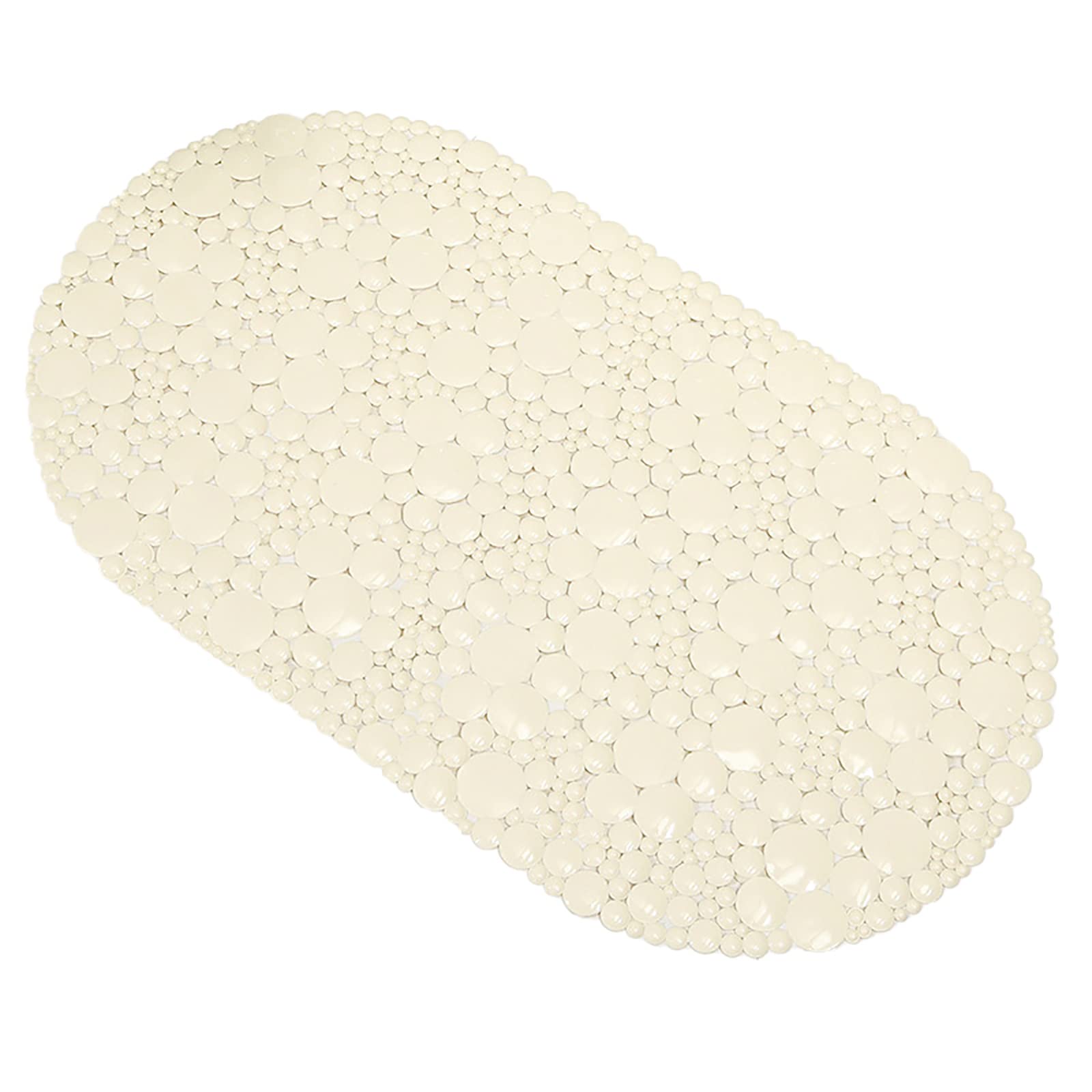 Tapis de baignoire antidérapant pour douche familiale beige en PVC