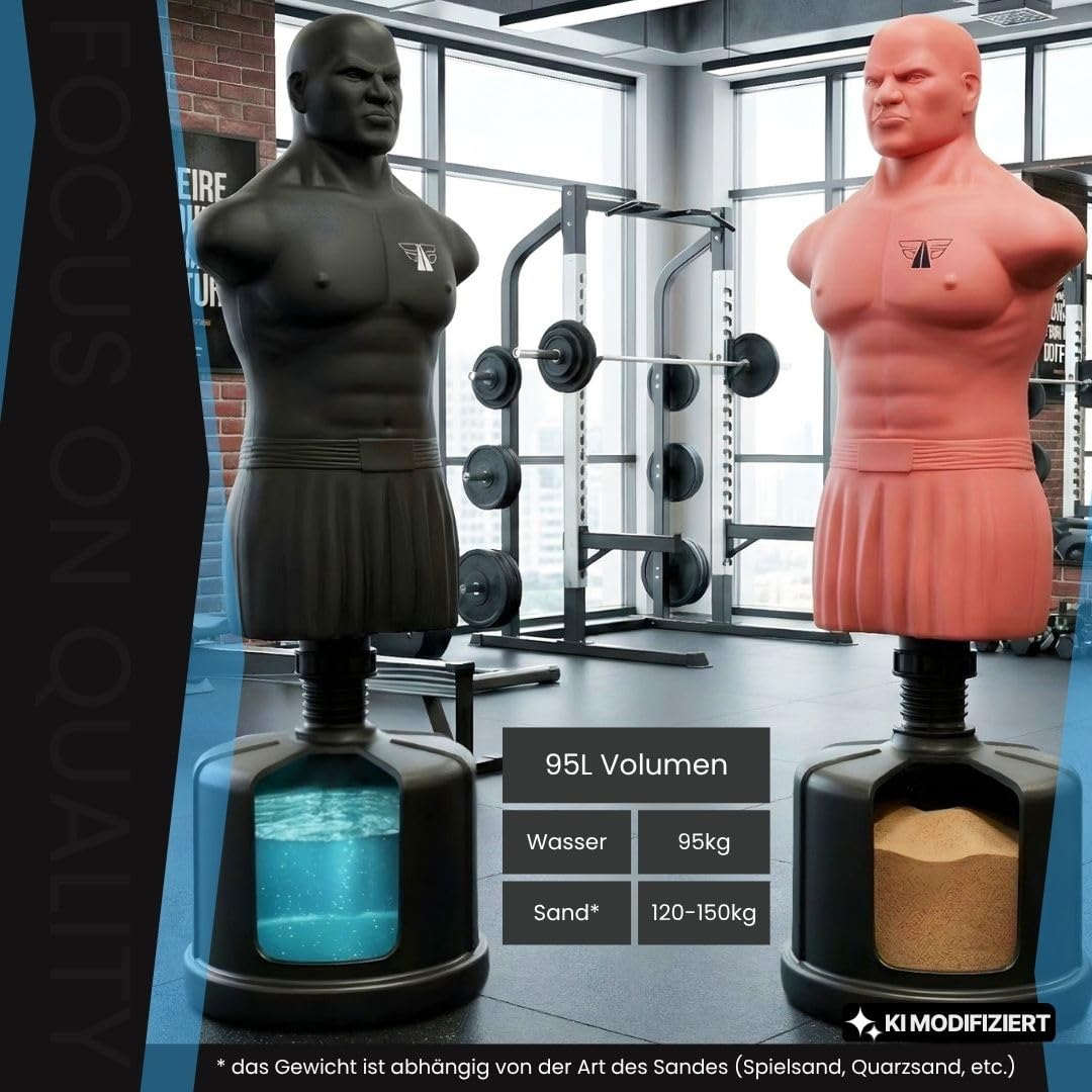 FOX-FIGHT Hank Box Dummy Standboxsack Boxpuppe Höhenverstellbar