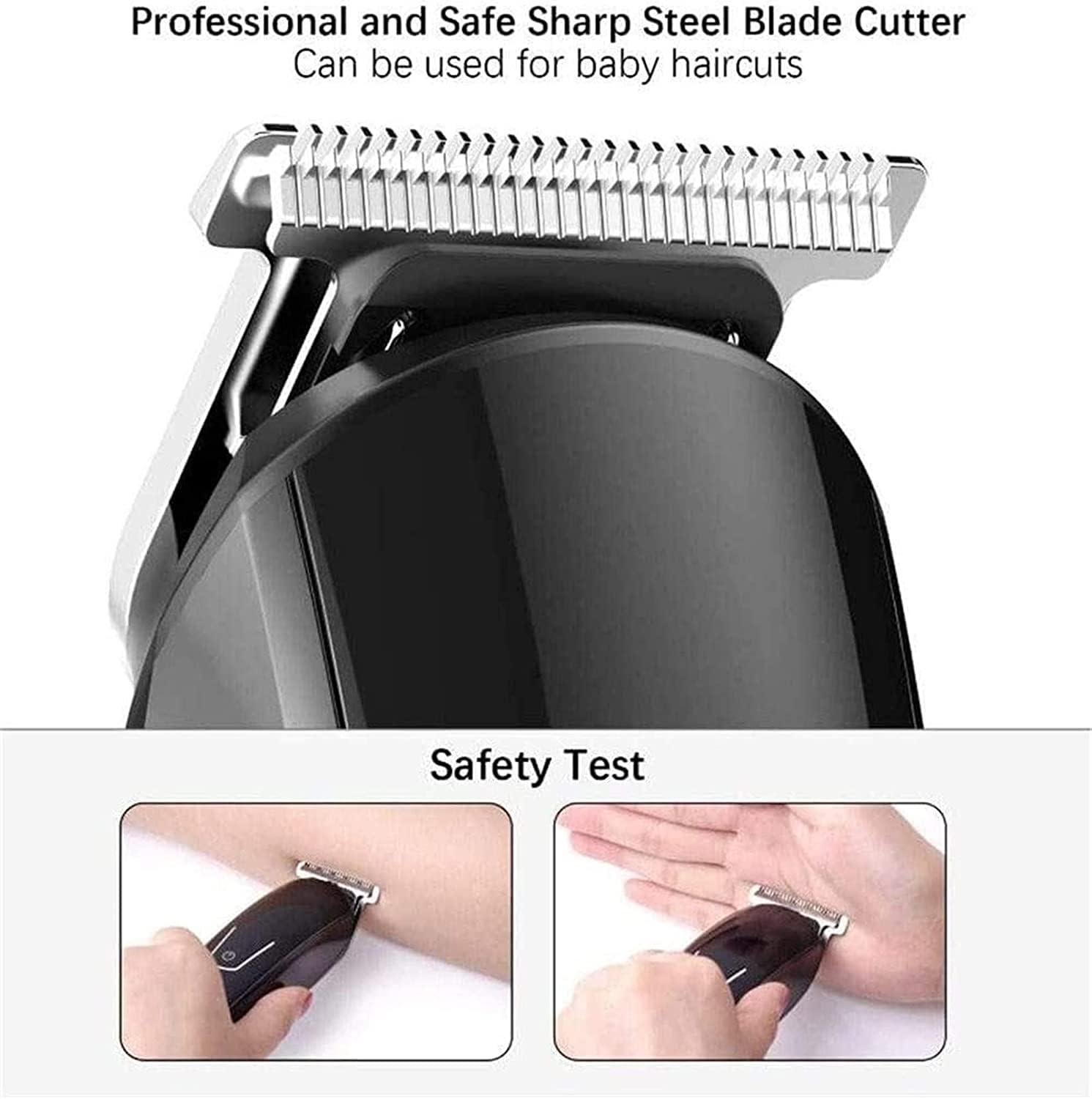 Cortapelos para hombres, kit recortador de barba 6 en 1, inalámbrico, de precisión, resistente al agua, recargable por USB.