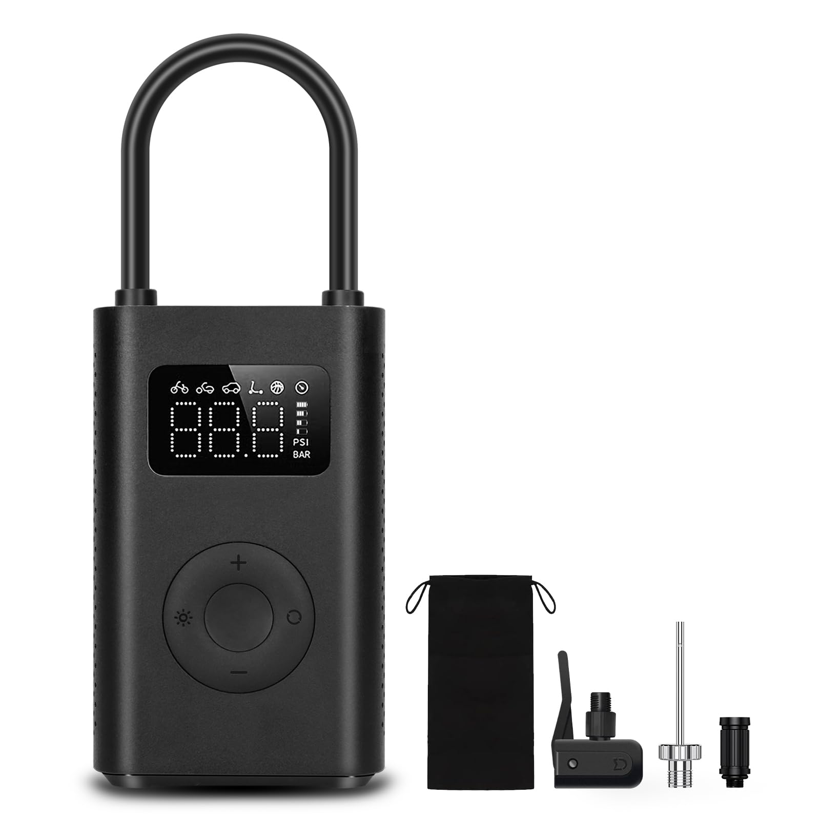 XIAOMI Compresor Aire Portatil 2, Inflador Electrico de 6 Modos, 150 PSI, Batería de 2000 mAh, Pantalla LED, Apto para Coches, Bicicletas, Motocicletas, Scooters y Balones