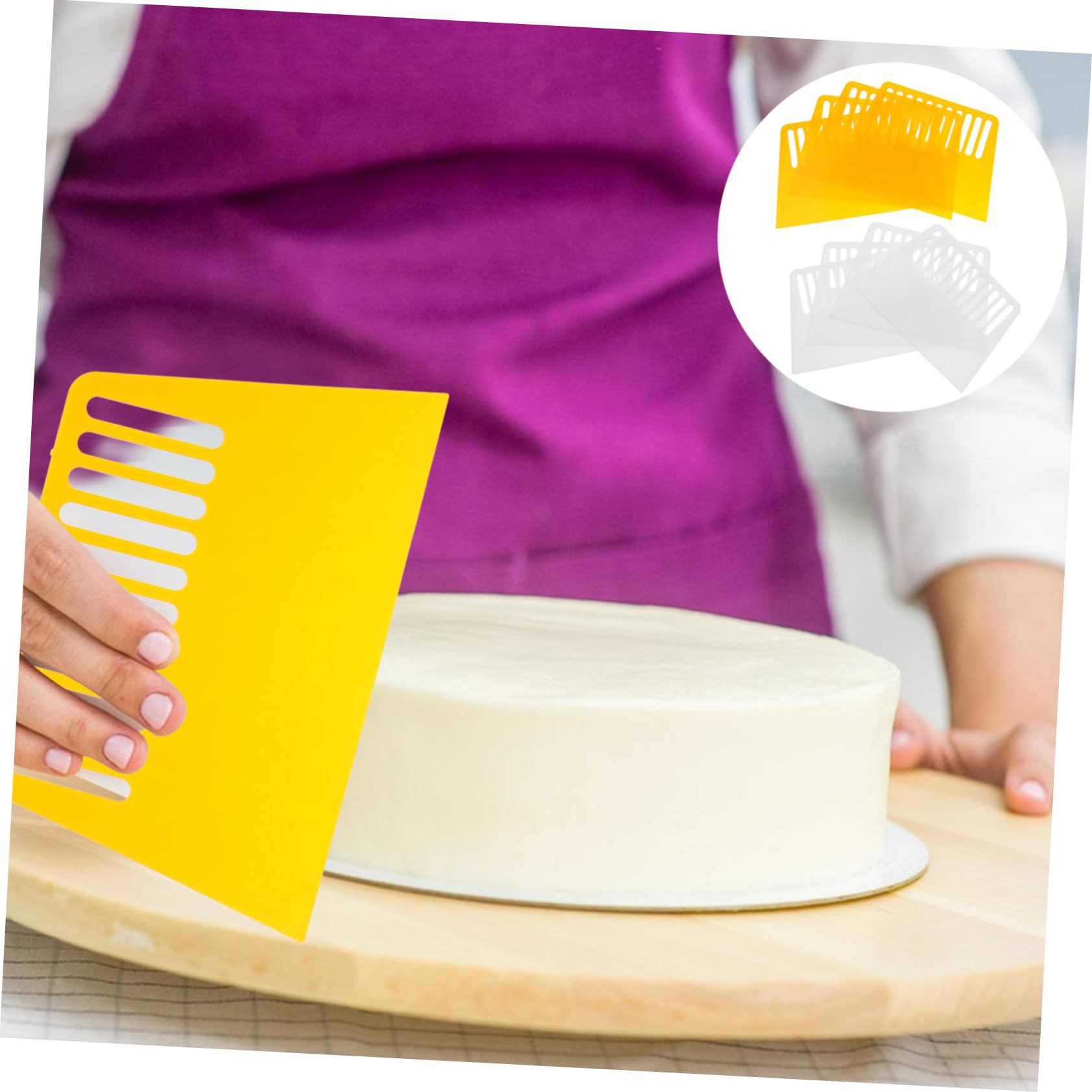 Cabilock 5 Sätze Schaber Backen Werkzeug Teig Schneidewerkzeug Küchenmesser Teigmesser Teigspatel Spätzle-nudel-knödel-Hersteller Teigbank Gebäckschneider Schabwerkzeug Plastik 8 Stück * 5