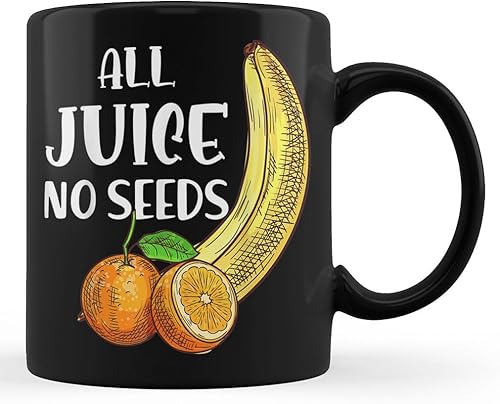 Funny Vasectomy - Taza de café negra sin semillas de 11 onzas