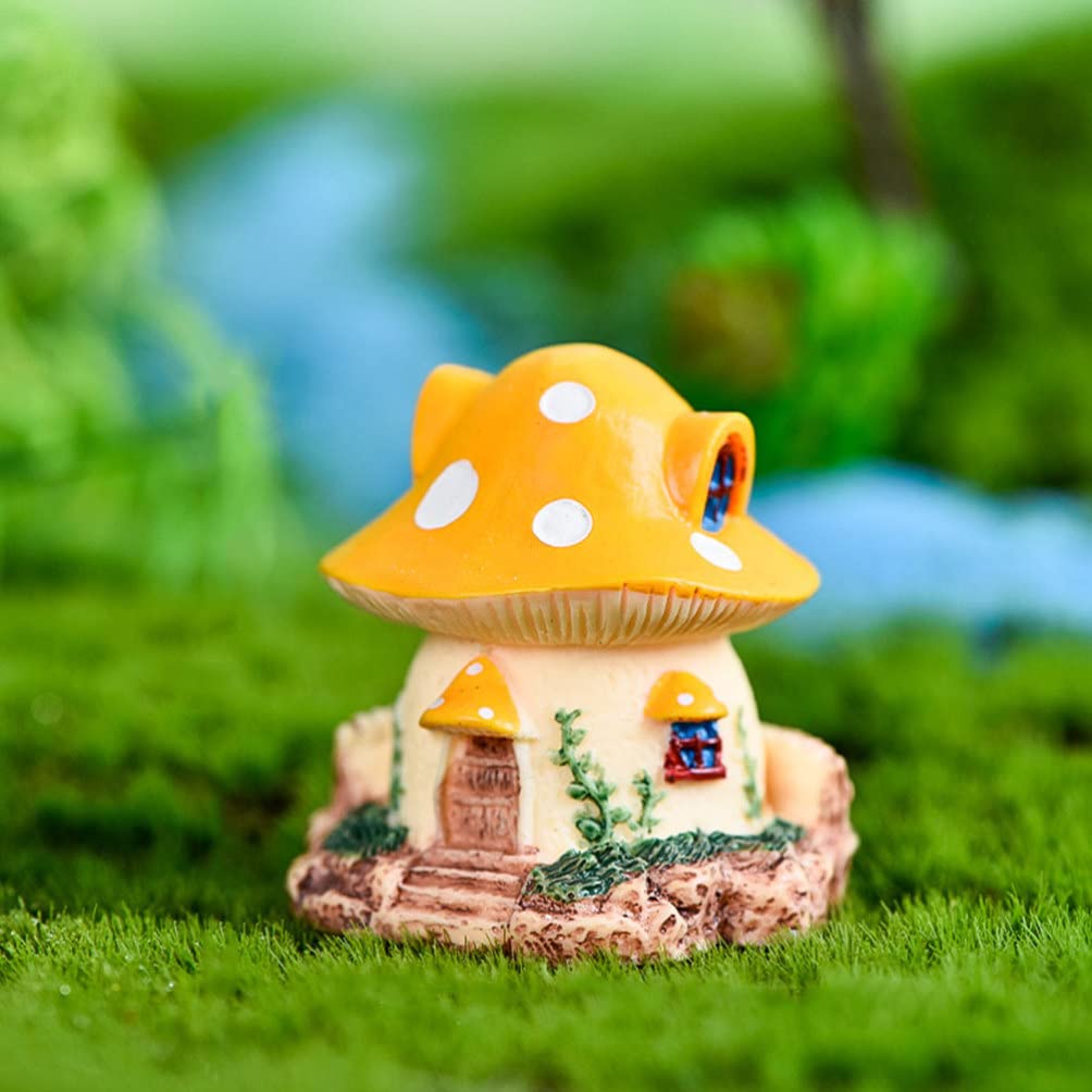Pilz Deko Gartenfigur Feenhaus Haus Feengarten Fee Elfe Figur Garten Feenhäuser Set, Feeng Schlümpfe Figuren