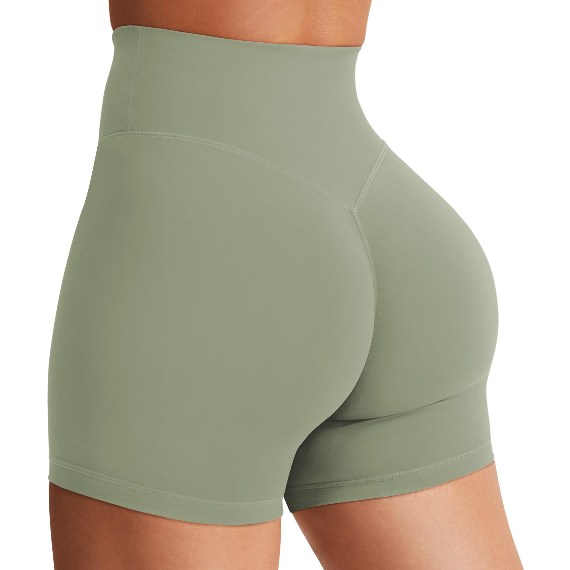 YEOREO Women's Biker Shorts 3.6" /4.5" / 6" Workout Gym Shorts Craze High Waist Tummy Control Hidden Scrunch Running Yoga