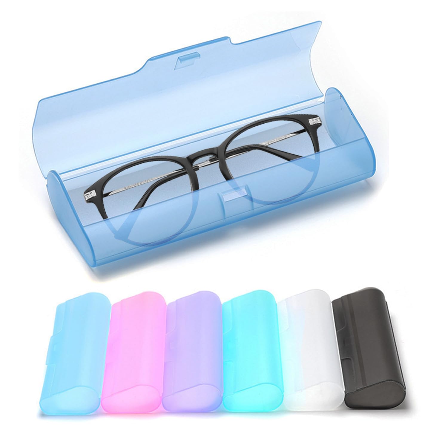 2 Custodie Rigide Per Occhiali In Pelle PU Con Panno Pulizia - Design Glitterato Per Donne E Bambini