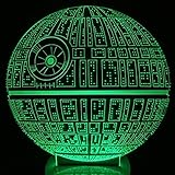 MeiTuKanKan 3257 the Force Awakens Multi-Colored Table Lamp 3D Death Star Bulbing Light for Star Wars Fans