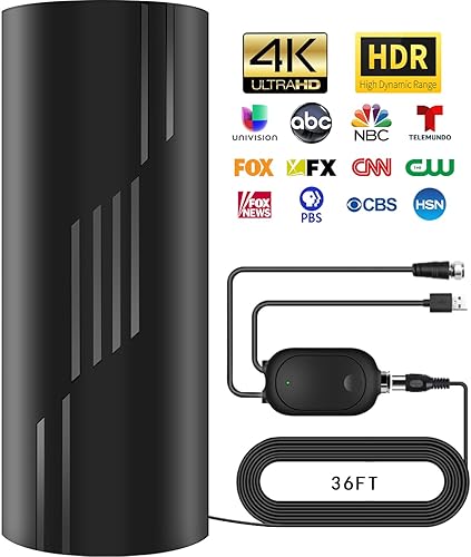 520+ Miles Range TV Antenna for Smart TV, 2023 Upgraded Digital Antenna for TV Indoor with Amplifier and Signal Booster, Portable HD Antenna for TV