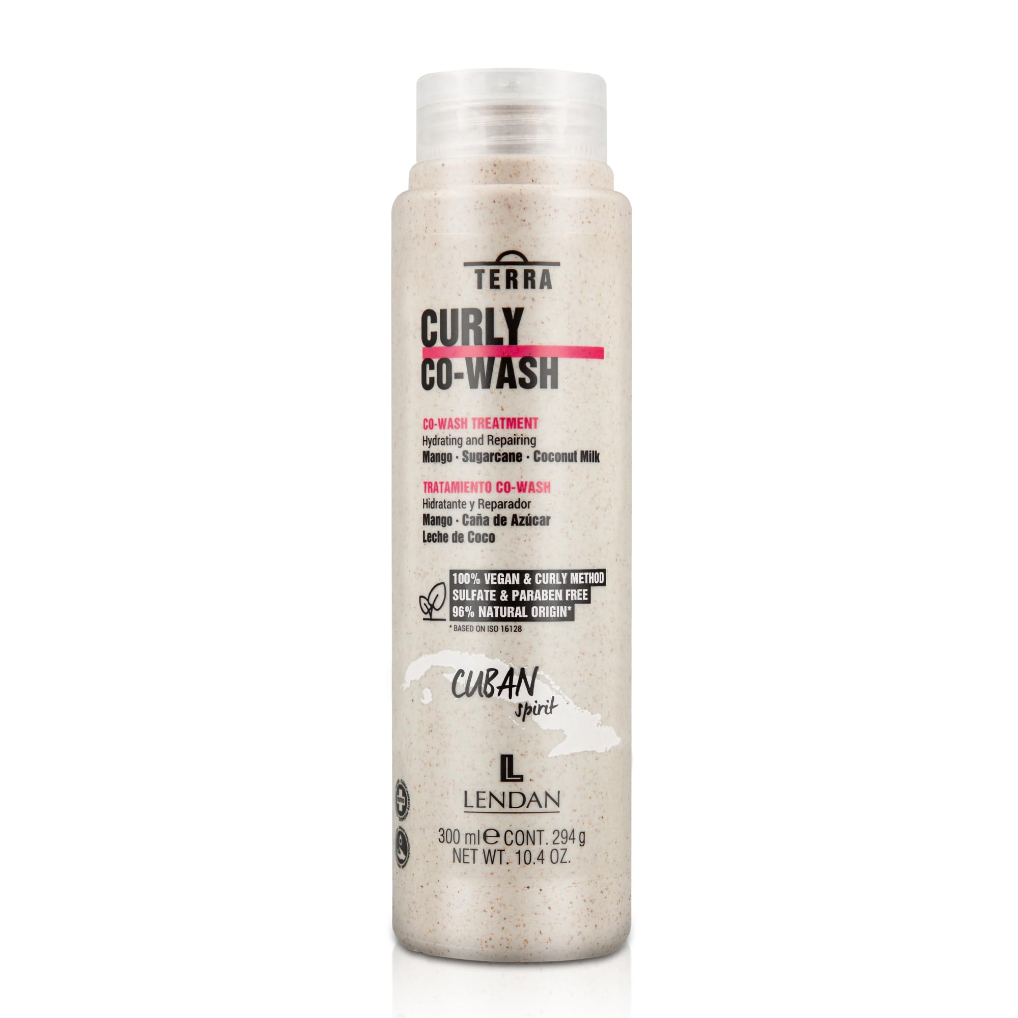 LendanCurly Method Co-Wash - Terra Curly Co-Wash - 300 ml - Gentle Cleansing - Defined Curls Without Weighing Down - Deep Hair Hydration - Reduces Frizz
