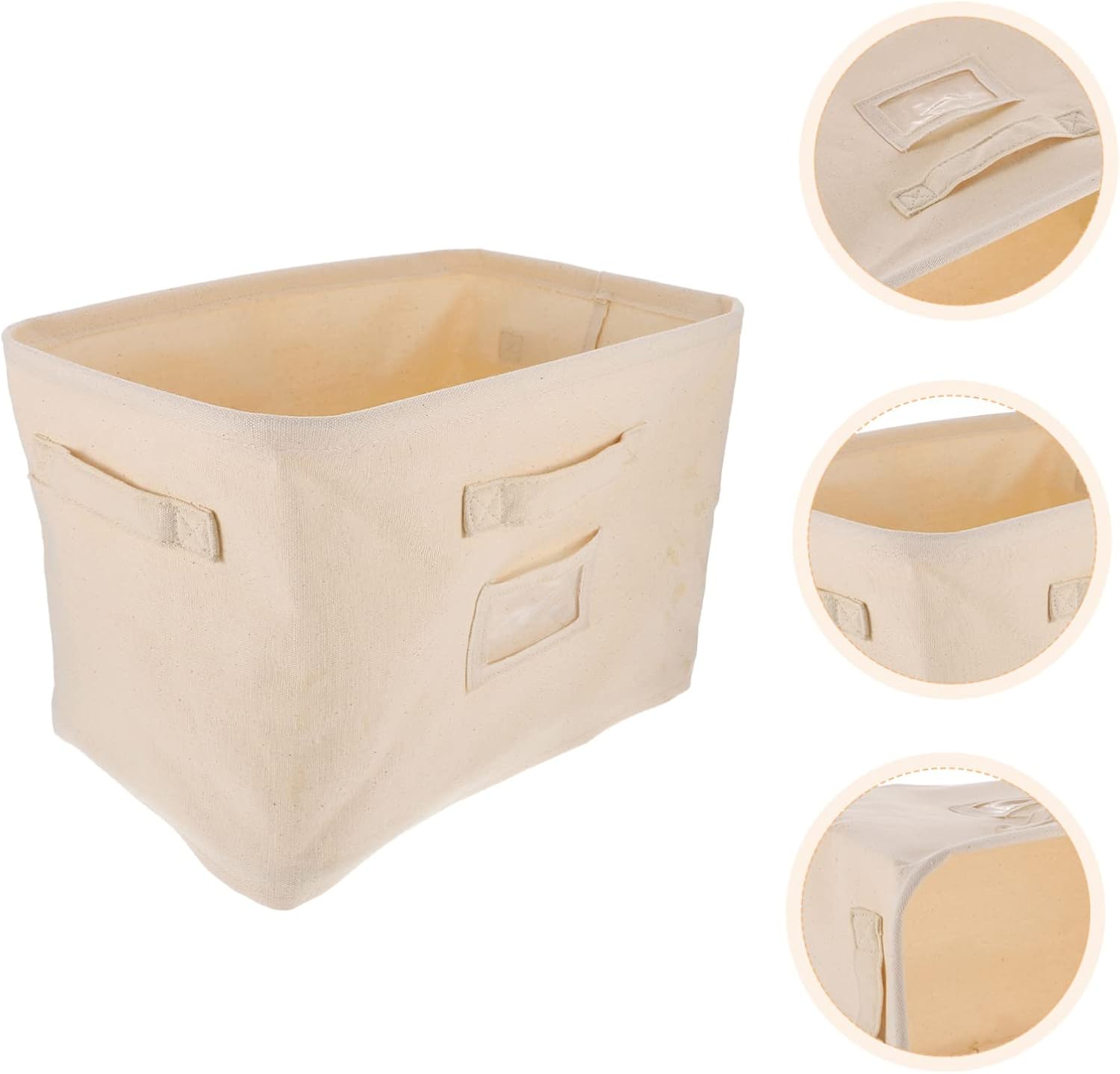 PRETYZOOM Cotton Foldable Clothes Storage Box for Home Dorm Large Capacity