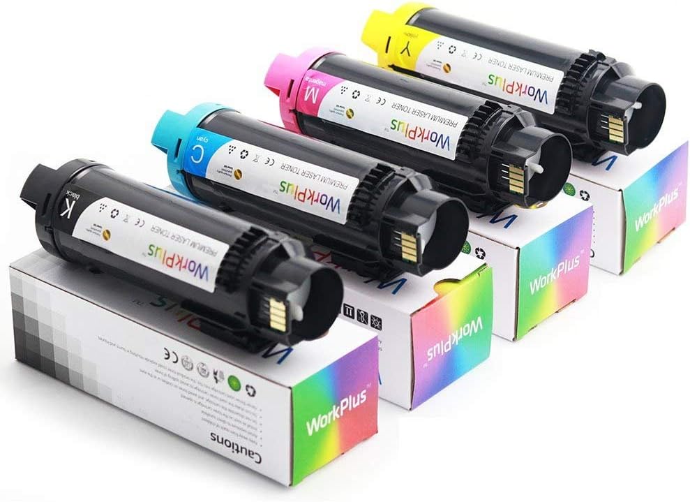 Workplus(TM) 4 Packs 5500 & 2400 pages Compatible Phaser 6510, 6510V/N, 6510V/DN, WorkCentre 6515, 6515V/N, 6515V/DN, 6515V/DNI Toner Cartridges Set (6510: MYCK)